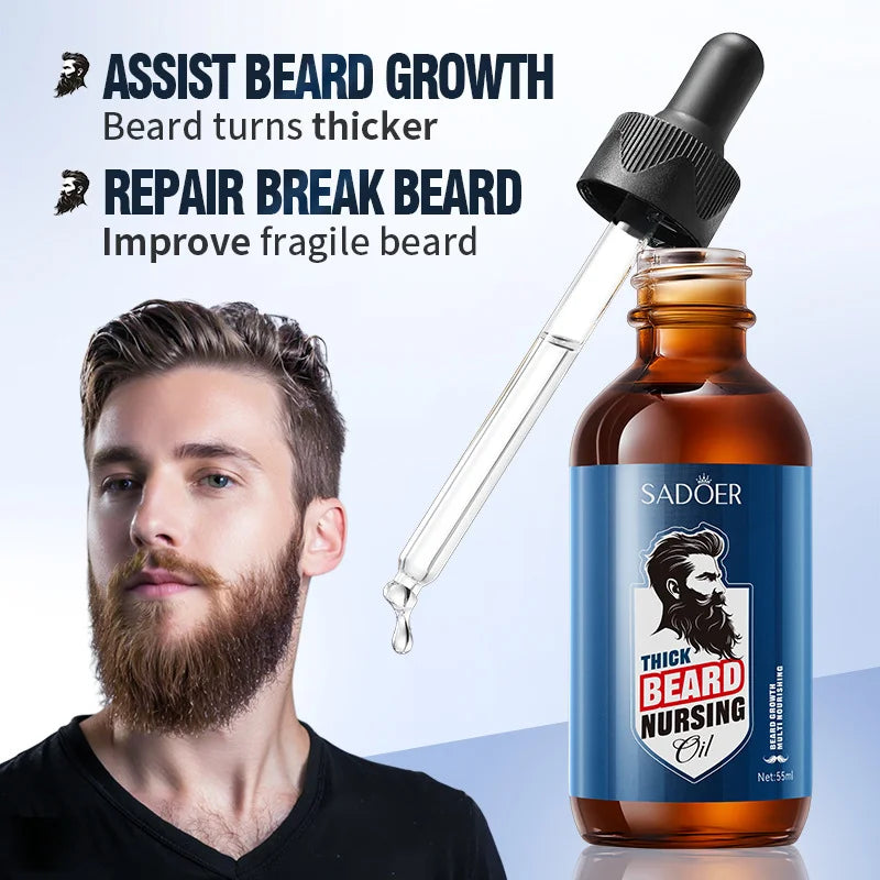 SADOER Thick Beard Nursing Oil - 55ml - Buy Online in Pakistan at Cosmia.pk