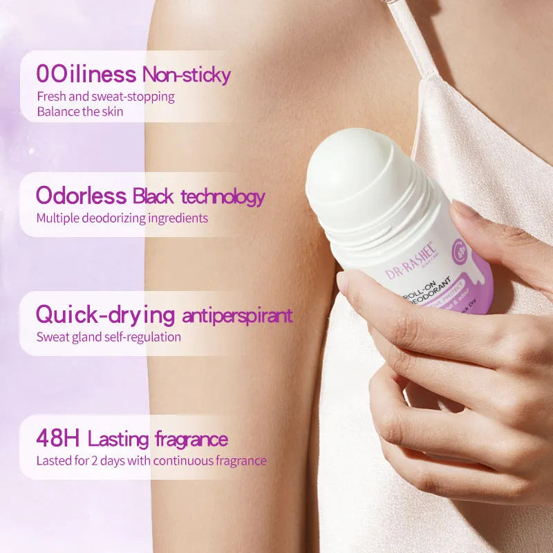 Dr. Rashel Vegan With Lavender Rose Coconut Scents Roll-On Deodorant 48H Protection - 50ml - Buy Online in Pakistan at Cosmia.pk