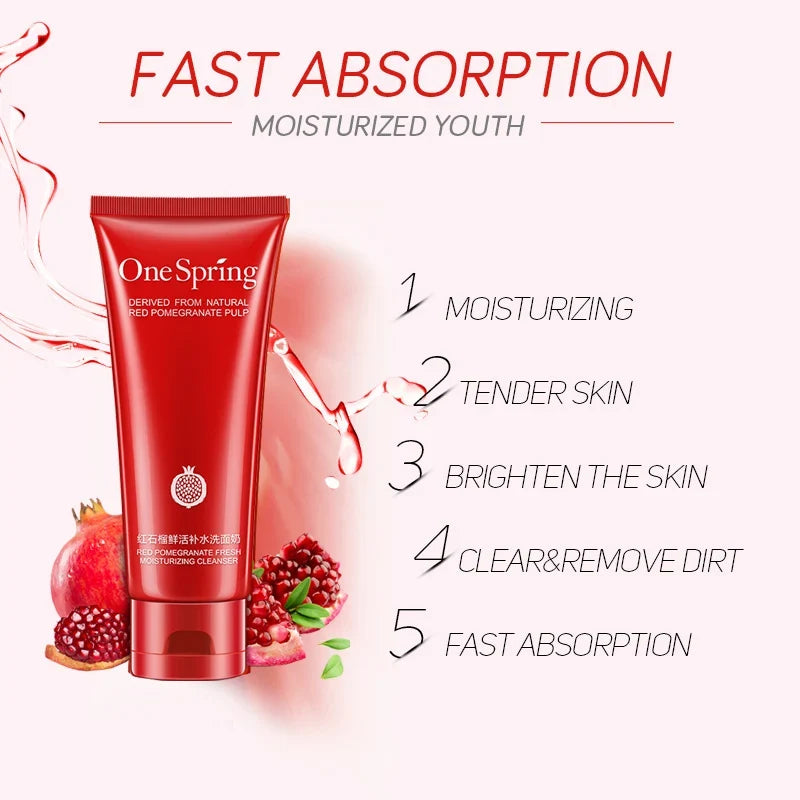 ONE SPRING Red Pomegranate Fresh Moisturizing Cleanser – 100g - Buy Online in Pakistan at Cosmia.pk