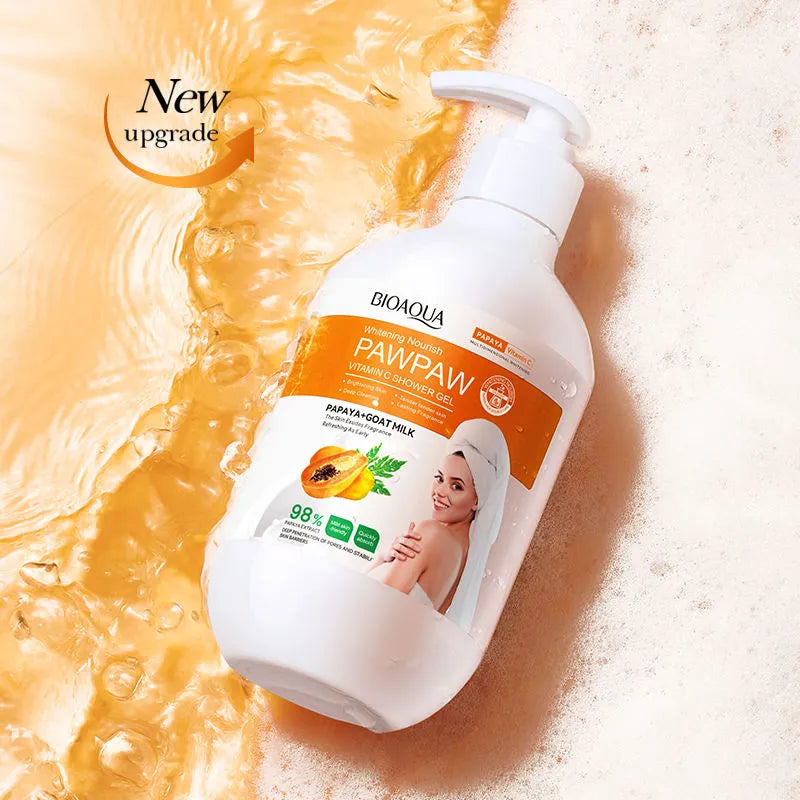BIOAQUA Papaya Plant Extract Vitamin C Shower Gel - 180ml - Buy Online in Pakistan at Cosmia.pk