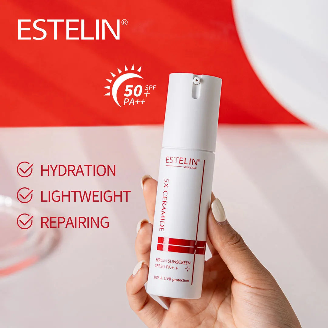ESTELIN 5X Ceramide Ultra Hydrating Serum Sunscreen - 60g - Buy Online in Pakistan at Cosmia.pk