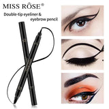 MISS ROSE Double Head 4 Fork Eyebrow Pencil 2 in 1 Black - Buy Online in Pakistan at Cosmia.pk