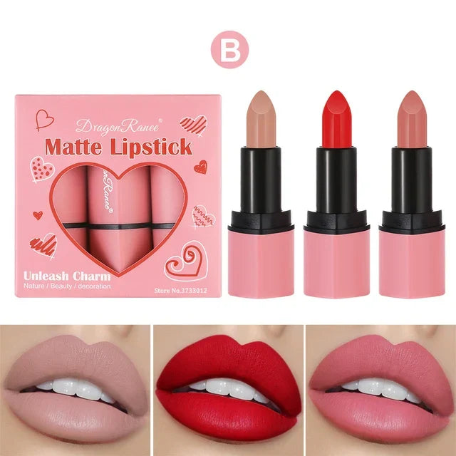 3Pcs Dragon Ranee Matte Unleash Lipstick - Buy Online in Pakistan at Cosmia.pk