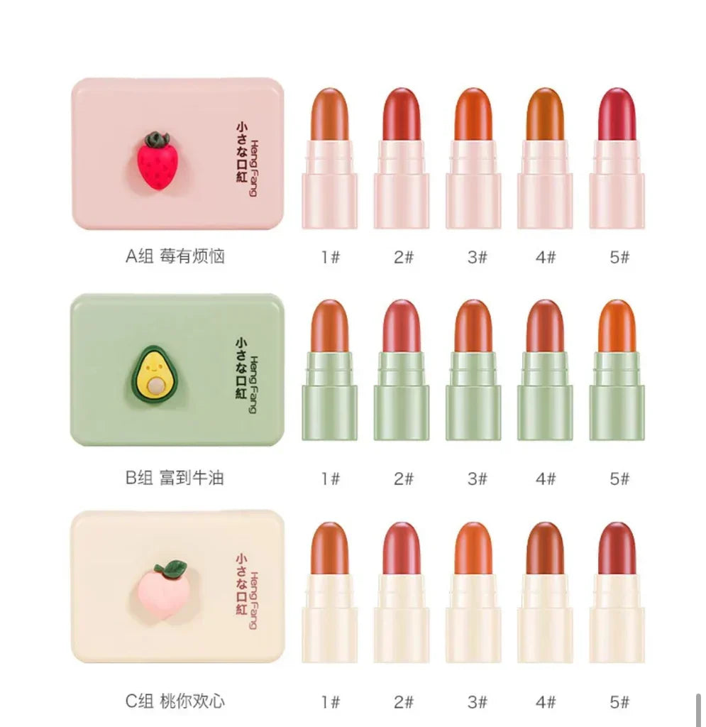 HengFang 5Pcs Long Lasting Moiturizing Matte Mini Lipistick Set - Buy Online in Pakistan at Cosmia.pk