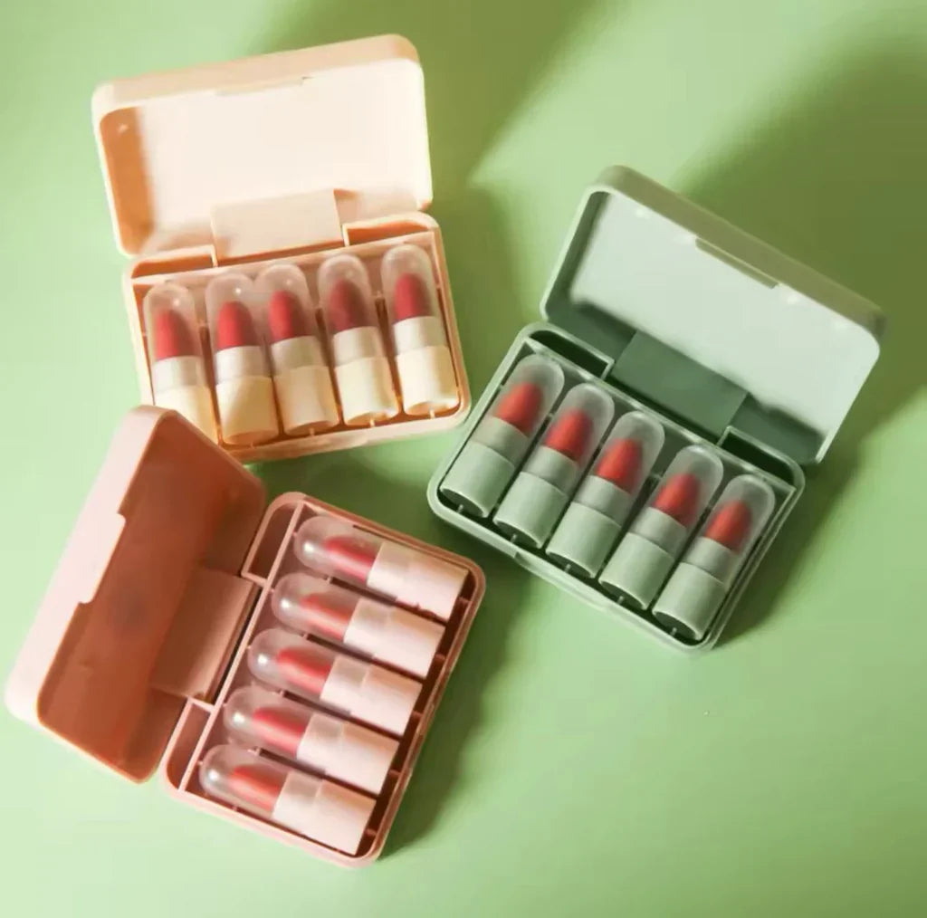HengFang 5Pcs Long Lasting Moiturizing Matte Mini Lipistick Set - Buy Online in Pakistan at Cosmia.pk