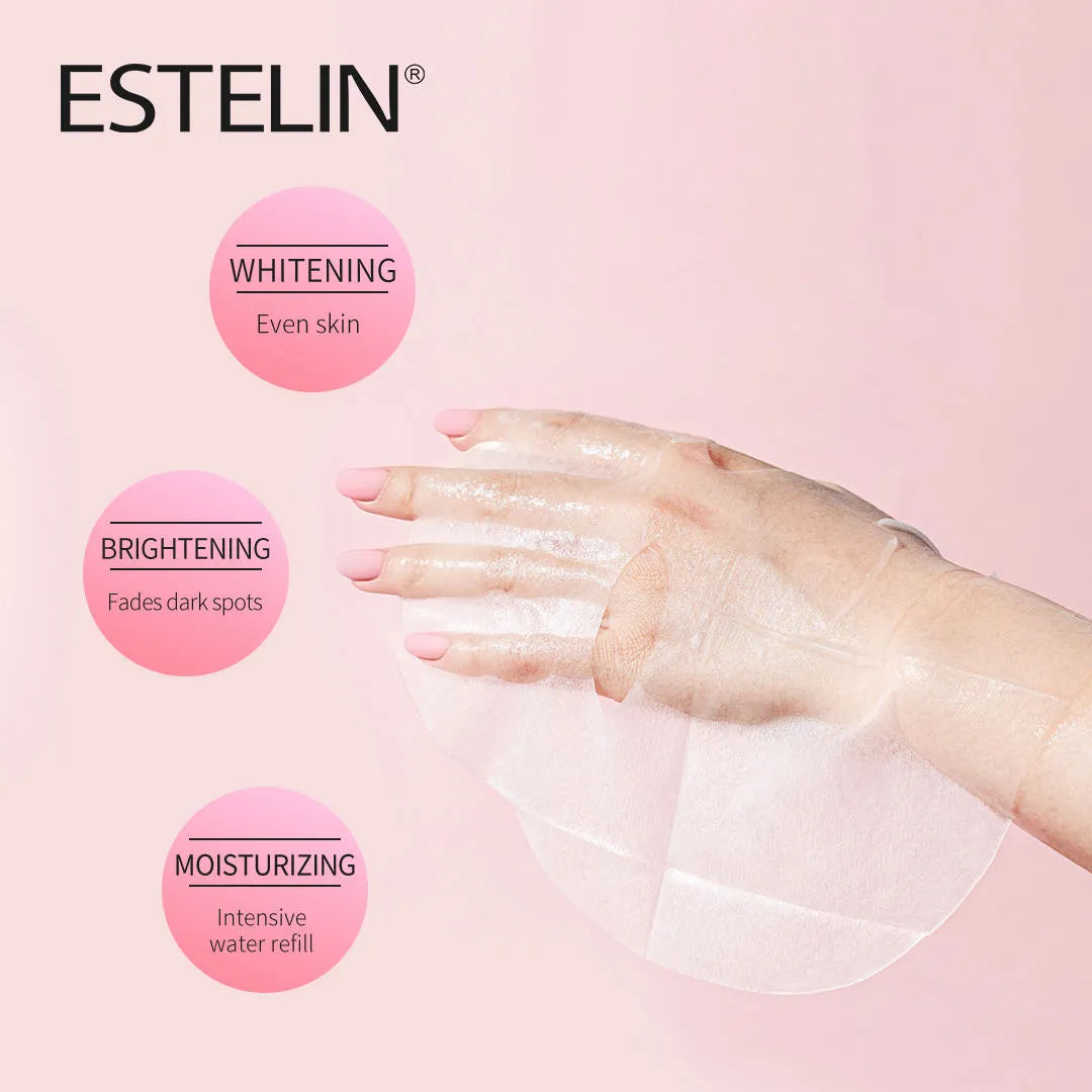 Estelin Niacinamide Fade Spots & Whitening Sheet Mask - 25g - Buy Online in Pakistan at Cosmia.pk