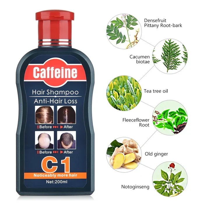 Pei Mei Caffeine Hair Shampoo Anti-Hair Loss - 200ml - Buy Online in Pakistan at Cosmia.pk