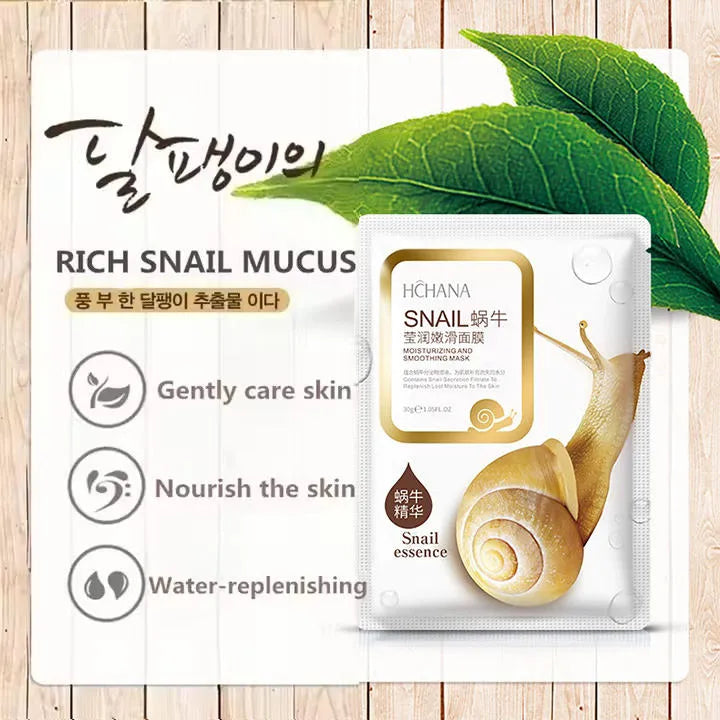 HCHANA Snail Moisturizing & Smoothing Facial Mask - Buy Online in Pakistan at Cosmia.pk