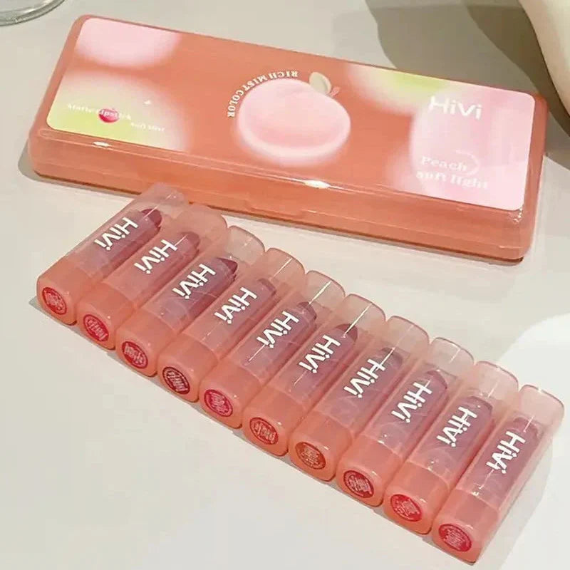 HiVi 10 Pcs Peach Soft Light Matte Lipstick Set - Buy Online in Pakistan at Cosmia.pk