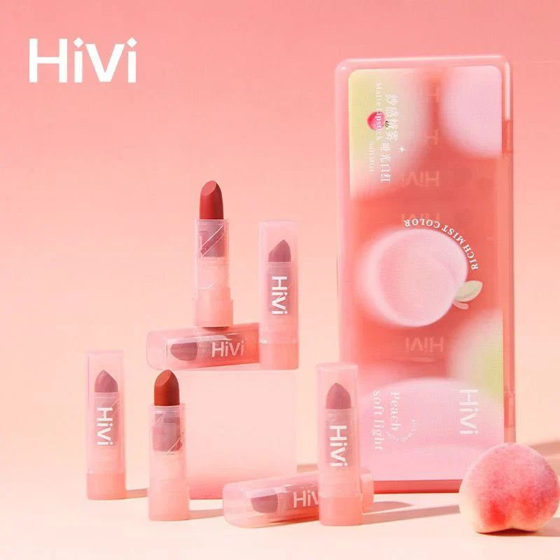 HiVi 10 Pcs Peach Soft Light Matte Lipstick Set - Buy Online in Pakistan at Cosmia.pk