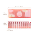 HiVi 10 Pcs Peach Soft Light Matte Lipstick Set - Buy Online in Pakistan at Cosmia.pk