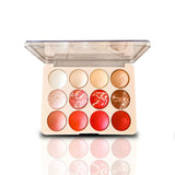 Glamorous Face 12 Color Highlighter & Blush On Palette - Buy Online in Pakistan at Cosmia.pk