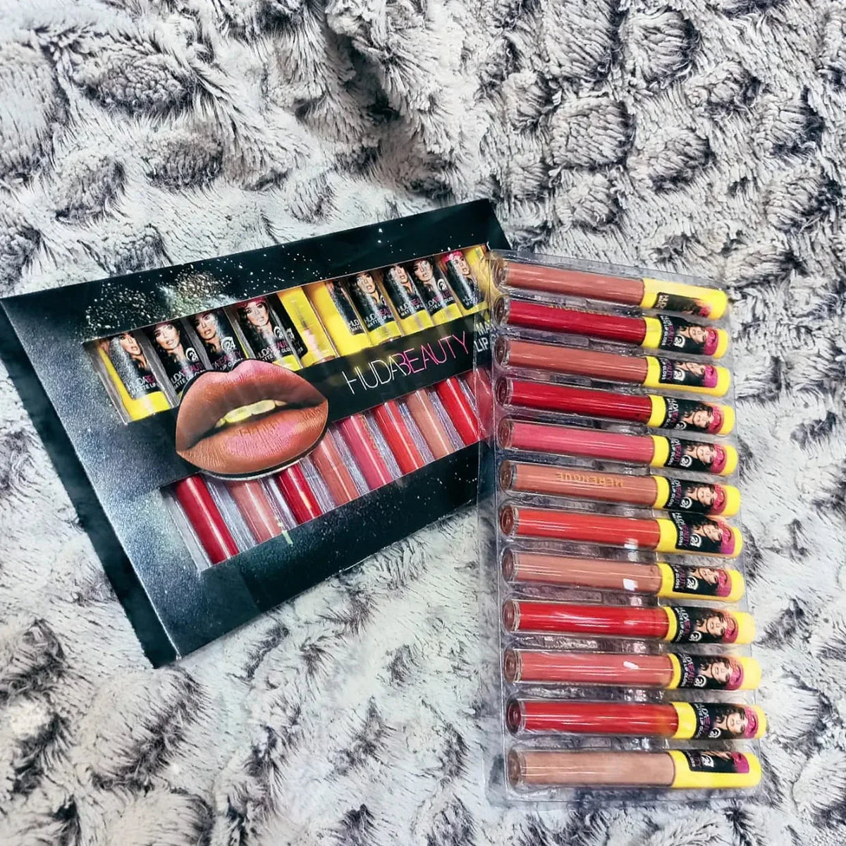 Huda Beauty Matte Lip Gloss 12Pcs Set - Buy Online in Pakistan at Cosmia.pk