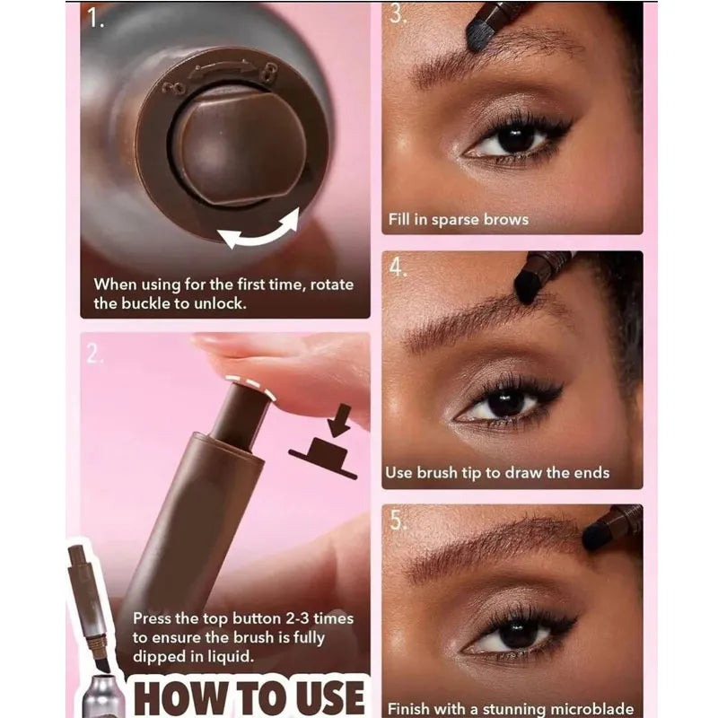 Huda moji Brow fection Angled Brush and Dip Liquid Eyebrow Gel Pen - Buy Online in Pakistan at Cosmia.pk
