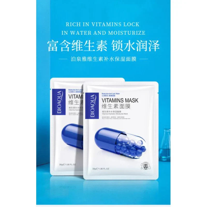 BIOAQUA Vitamins Hydration Moisture Face Mask Sheet - Buy Online in Pakistan at Cosmia.pk