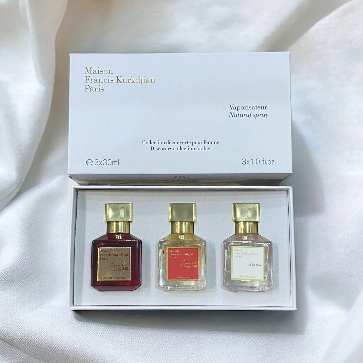 Maison Francis Kurkdjian Paris Perfume Set 3 Pcs( ORIGINAL ) (3x 30ml) - Buy Online in Pakistan at Cosmia.pk