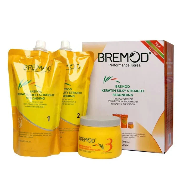 Bremod Keratin Kit : Silky Straight Keratin Rebonding - 800ml - Buy Online in Pakistan at Cosmia.pk