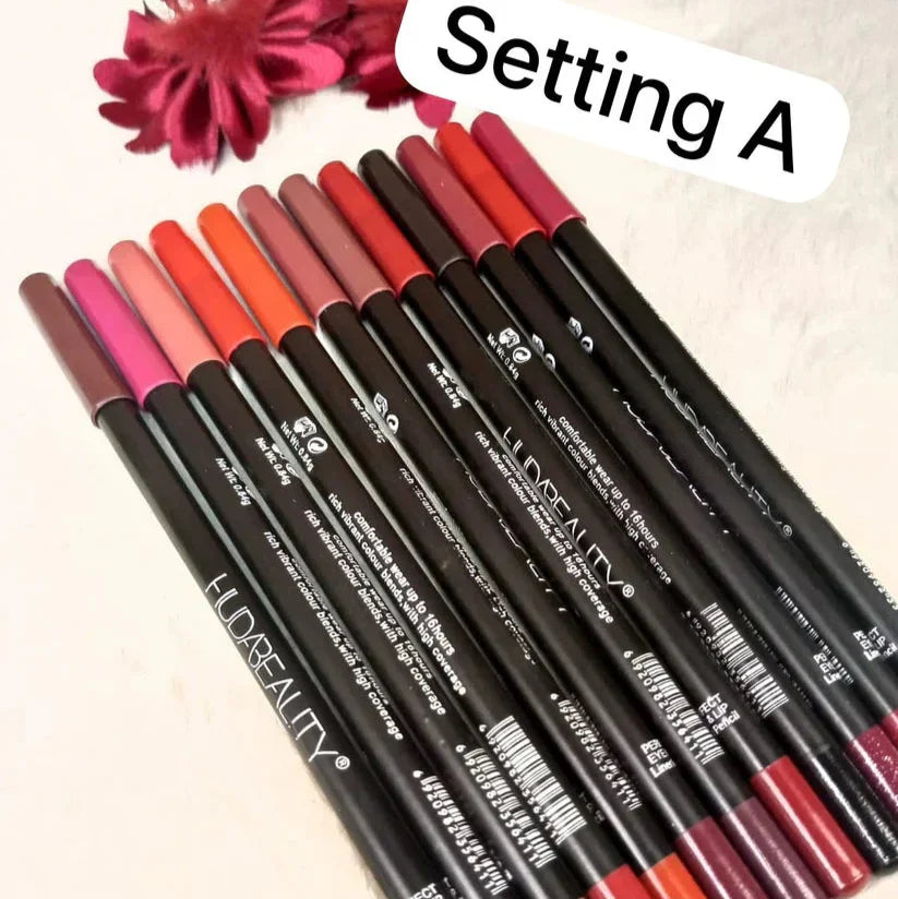 Huda Beauty Lip Liner Pack – 12 Shades - Buy Online in Pakistan at Cosmia.pk
