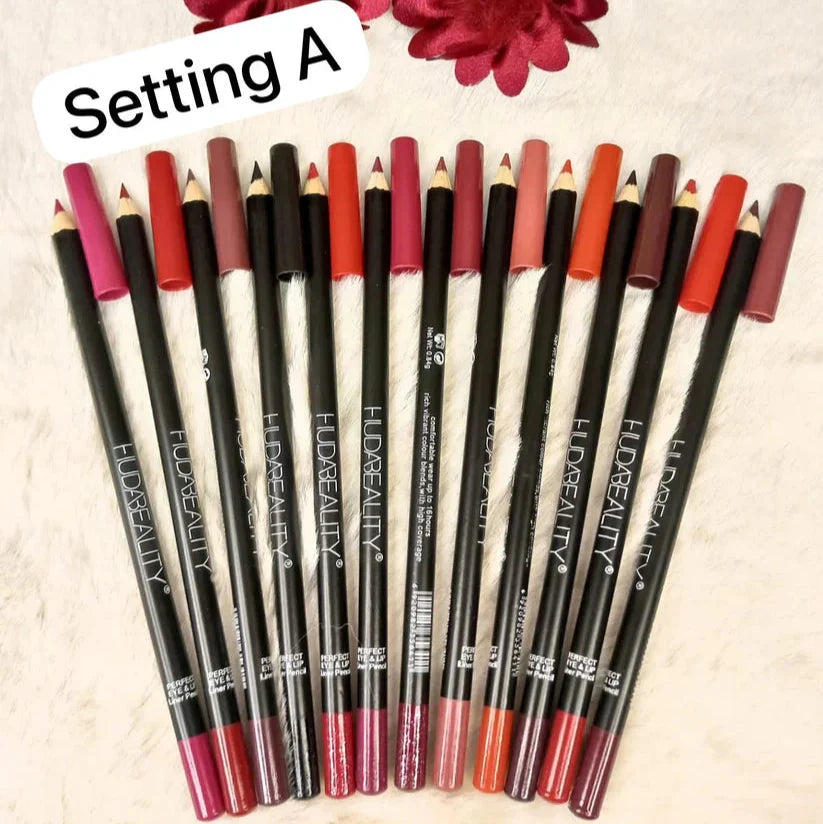 Huda Beauty Lip Liner Pack – 12 Shades - Buy Online in Pakistan at Cosmia.pk