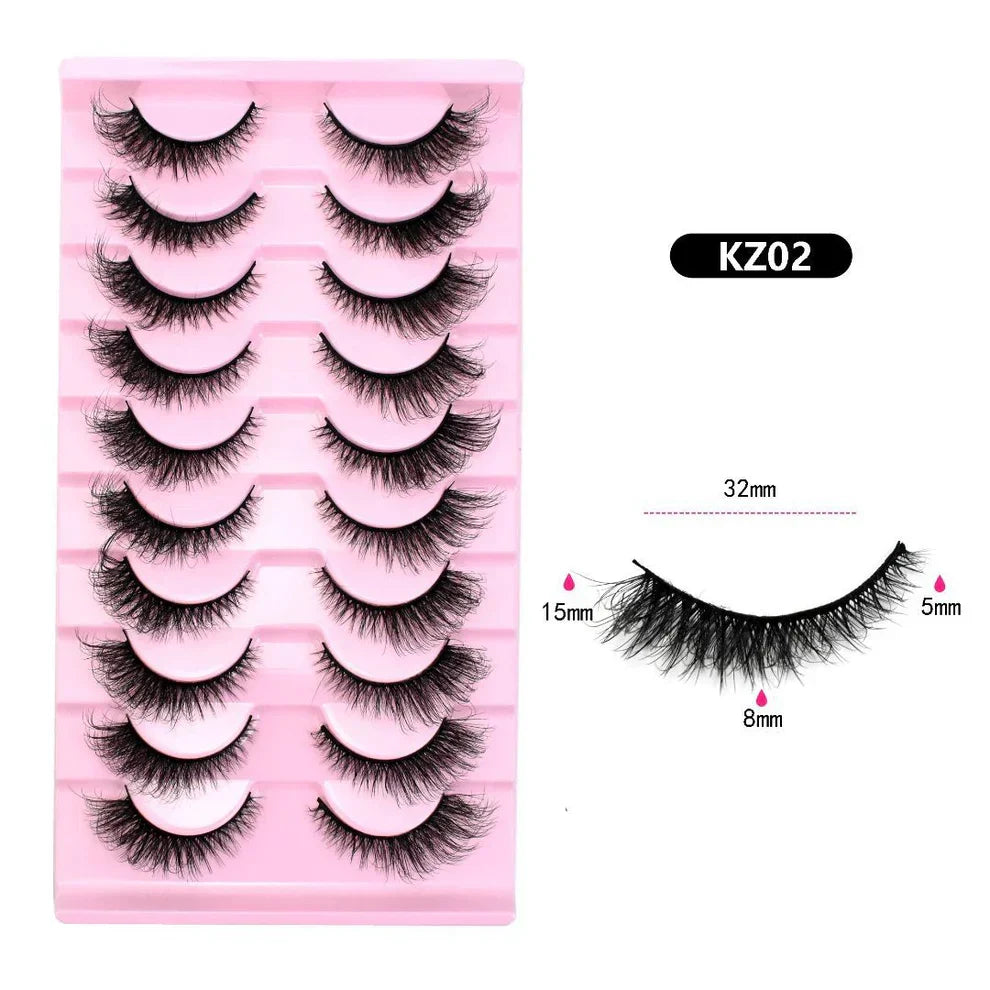 10 Pairs Mink Eyelashes KZ02 - Buy Online in Pakistan at Cosmia.pk