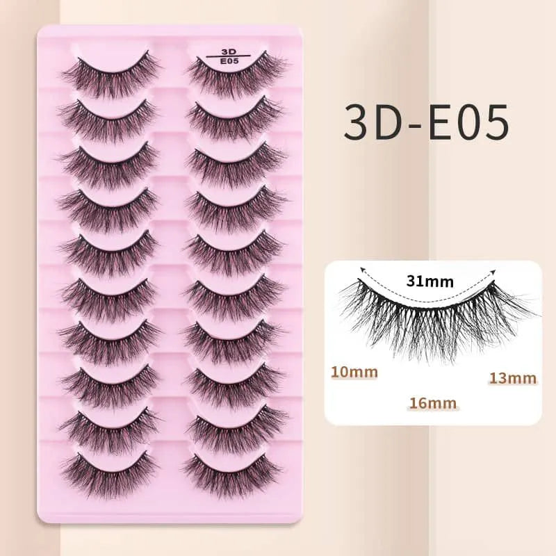10 Pairs Mink Eyelashes 3D-E05 - Buy Online in Pakistan at Cosmia.pk