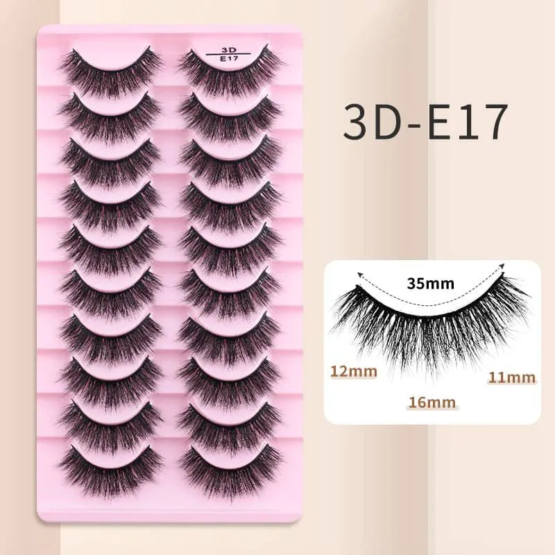 10 Pairs Mink Eyelashes 3D-E17 - Buy Online in Pakistan at Cosmia.pk