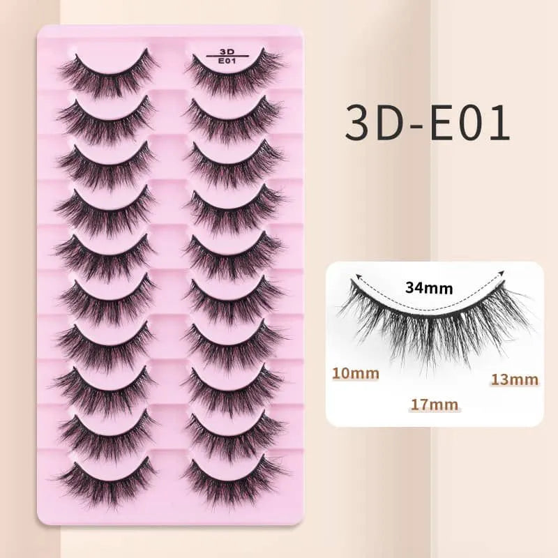 10 Pairs Mink Eyelashes 3D-E01 - Buy Online in Pakistan at Cosmia.pk