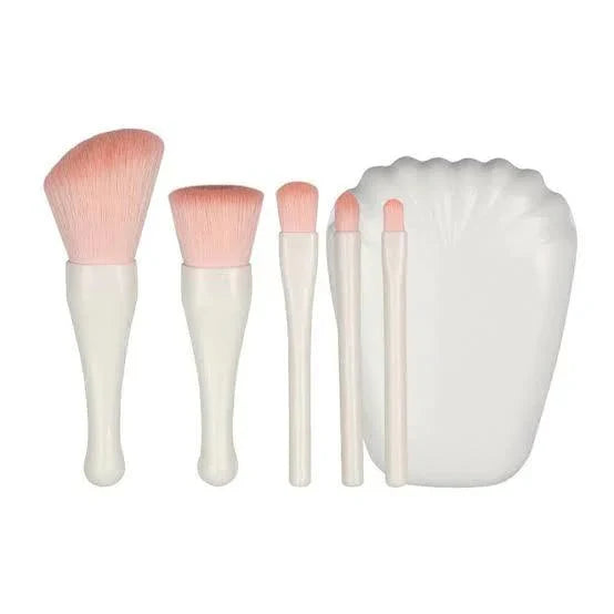 Cosmetic Brush Set with Mirror - 5-Piece Mini Cosmetic Brush Set - Buy Online in Pakistan at Cosmia.pk