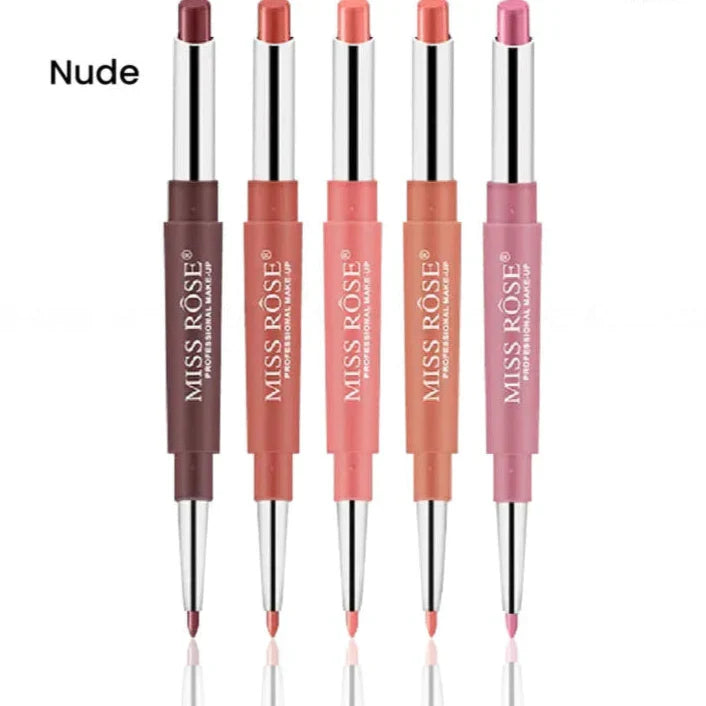 Miss Rose High Pigment 2 In 1 Lip Liner Lipstick - Nudes Shades - Buy Online in Pakistan at Cosmia.pk