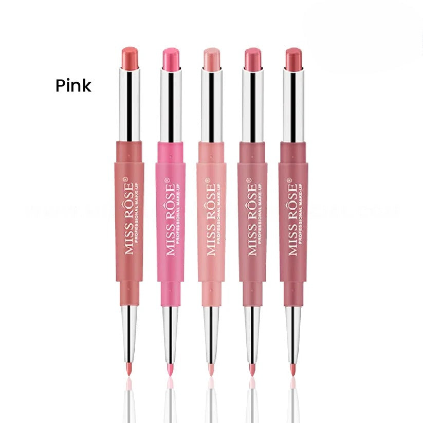 Miss Rose High Pigment 2 In 1 Lip Liner Lipstick - Pink Shades - Buy Online in Pakistan at Cosmia.pk