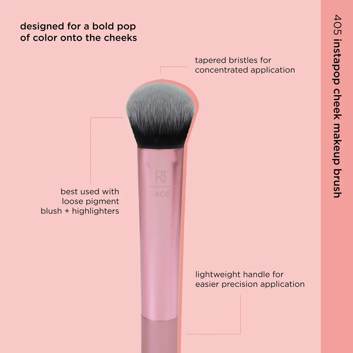 Real Techniques Instapop Cheek Makeup Brush - Buy Online in Pakistan at Cosmia.pk