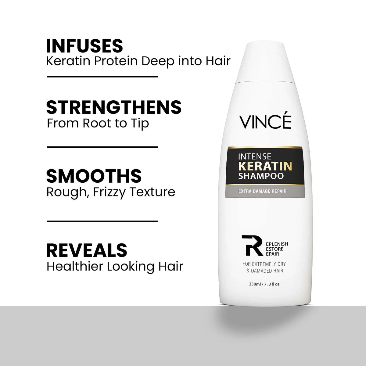 VINCE Intense Keratin Shampoo - 460ml - Buy Online in Pakistan at Cosmia.pk