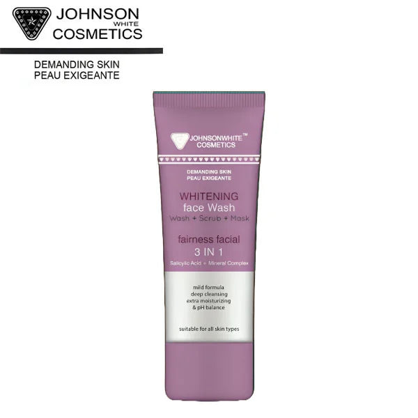 Johnson White Cosmetics Whitening Face Wash 3in1 (100ml) - Buy Online in Pakistan at Cosmia.pk