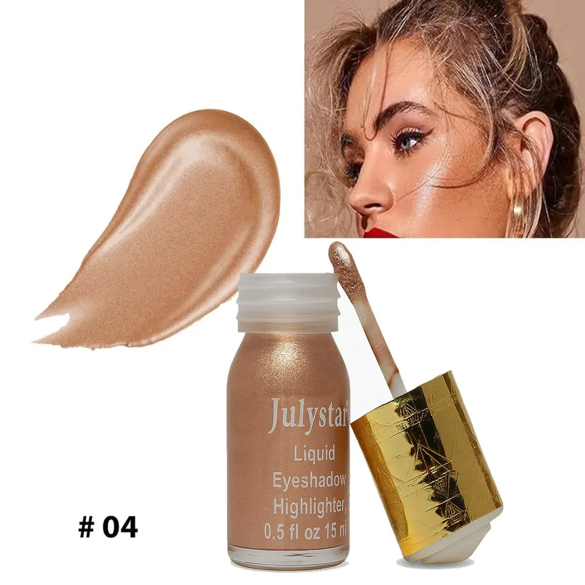JulyStar Silky Glow Liquid Eyeshadow Highlighter - 15ml - Buy Online in Pakistan at Cosmia.pk