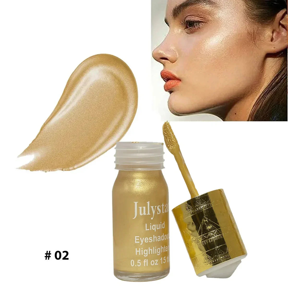 JulyStar Silky Glow Liquid Eyeshadow Highlighter - 15ml - Buy Online in Pakistan at Cosmia.pk