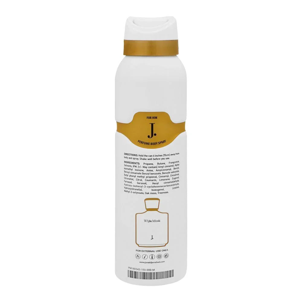 Junaid Jamshed J. White Musk Perfume Body Spray – 150ml - Buy Online in Pakistan at Cosmia.pk