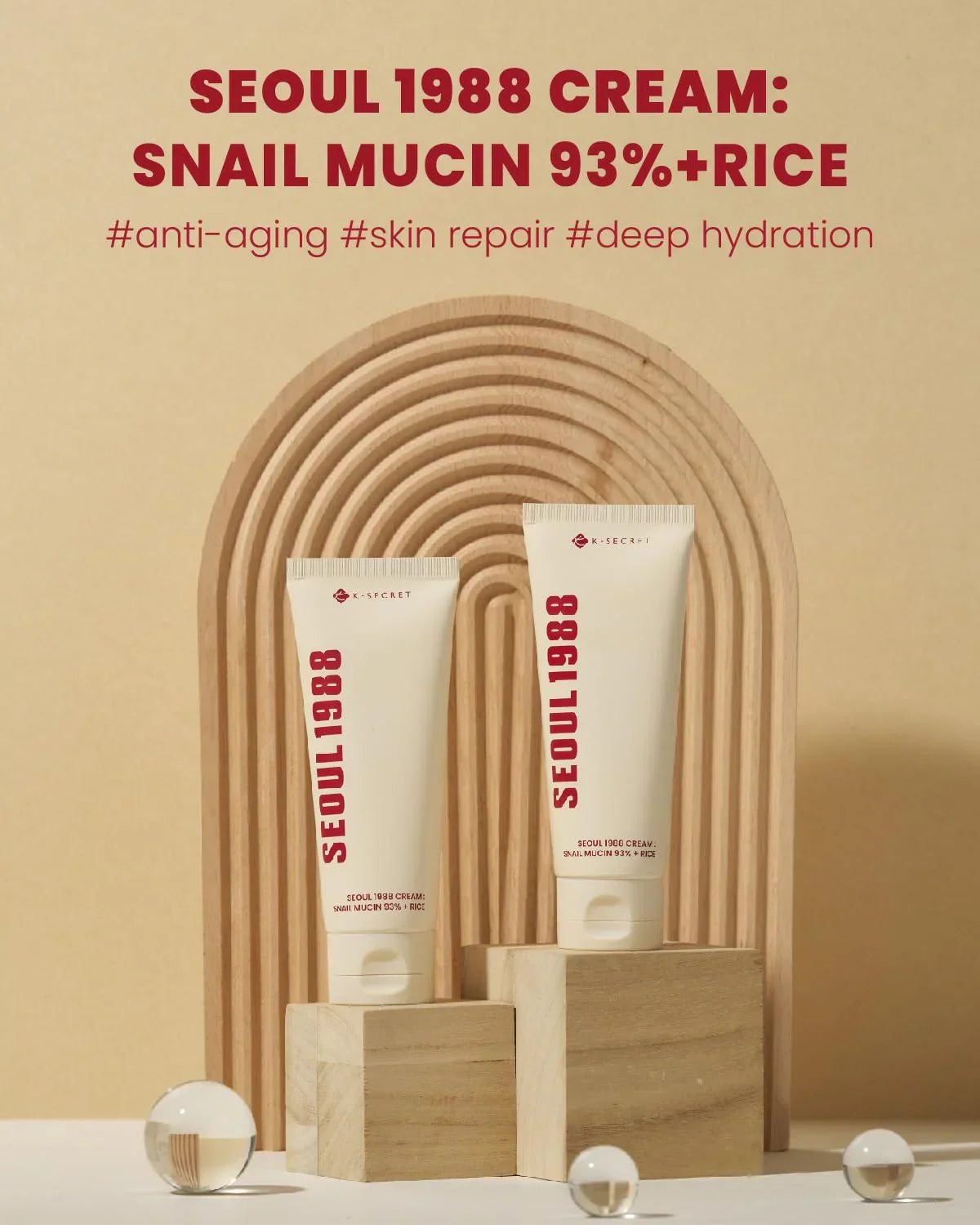K-Secret Seoul 1988 Snail Mucin 93% + Rice Cream  - 100ml - Made in Korea - Buy Online in Pakistan at Cosmia.pk