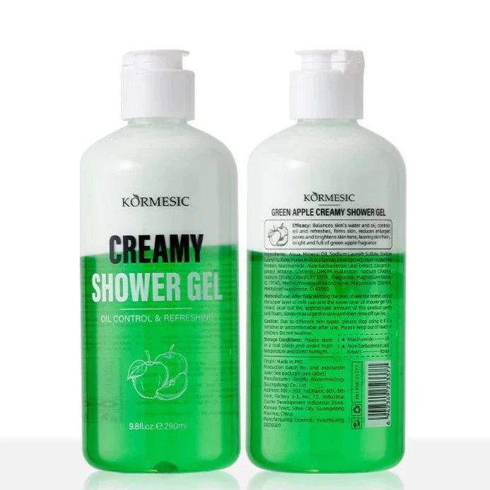 KORMESIC Green Apple Creamy Shower Gel Moisturizing and Brightening body wash & Shower Gel 290ml - Buy Online in Pakistan at Cosmia.pk