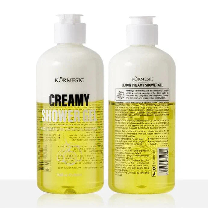 KORMESIC Lemon Creamy Moisturizing and brightening body Wash & Shower Gel 290ml - Buy Online in Pakistan at Cosmia.pk