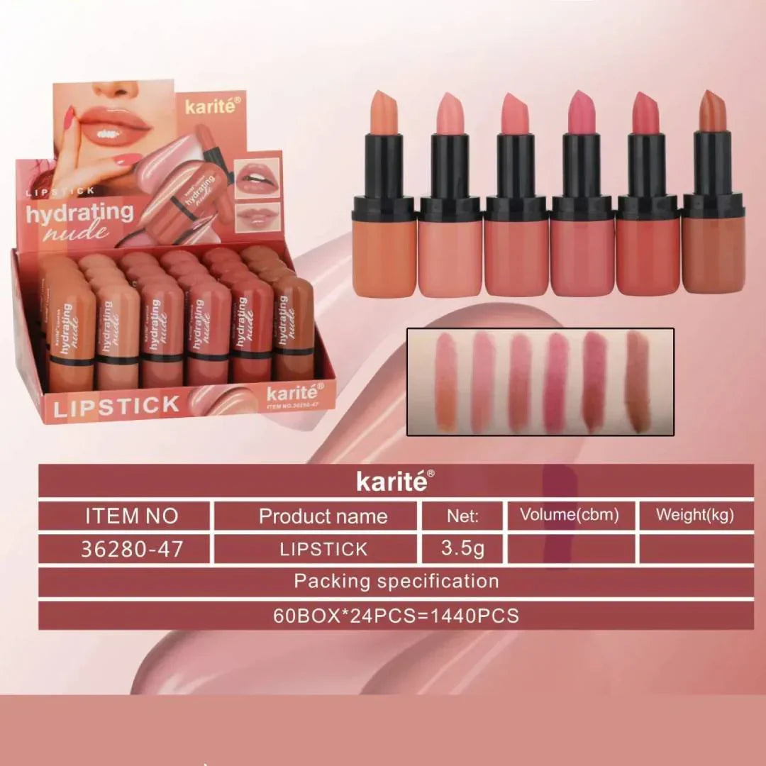 Karite Hydrating Nude Lipsticks 6Pcs Set - Buy Online in Pakistan at Cosmia.pk