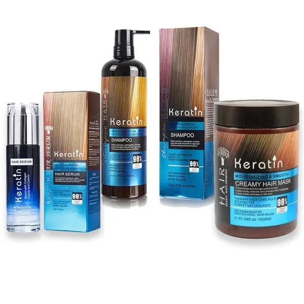 Keratin Hair Treatment Shampoo Hair Mask & Serum Pack of 3 - Buy Online in Pakistan at Cosmia.pk