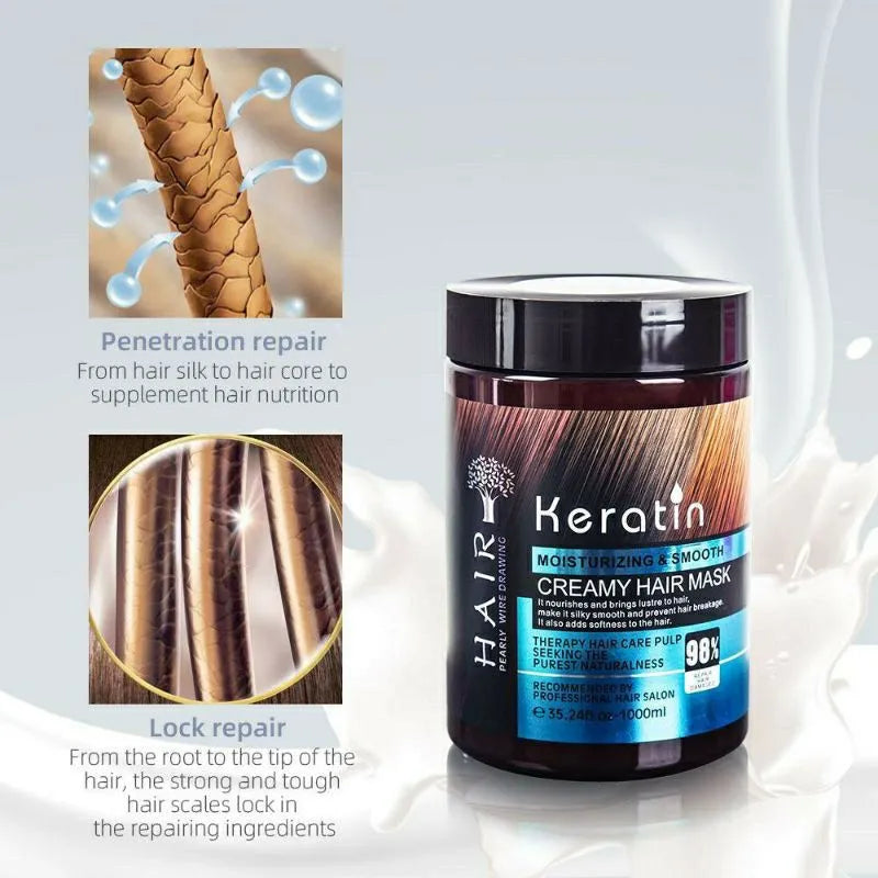 Keratin Hair Treatment Shampoo Hair Mask & Serum Pack of 3 - Buy Online in Pakistan at Cosmia.pk