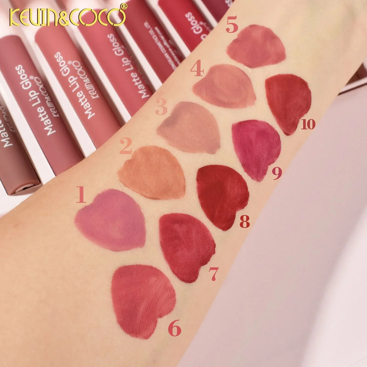Kevin & Coco Super Matte 10 Pcs Lip Gloss Set - Buy Online in Pakistan at Cosmia.pk