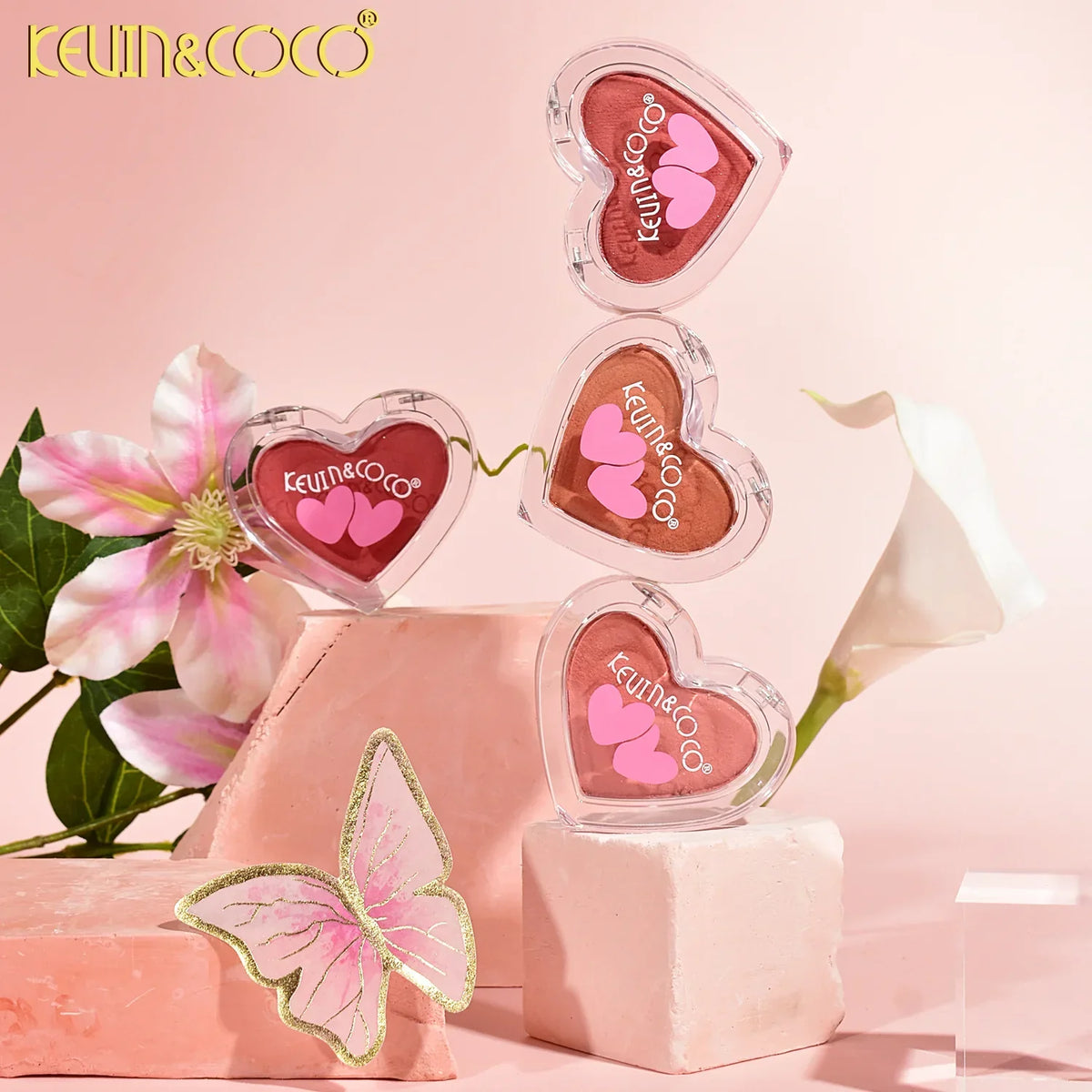 Kevin & coco 4-COLOR Heart Shape Box Airy Mousse Blush - Buy Online in Pakistan at Cosmia.pk