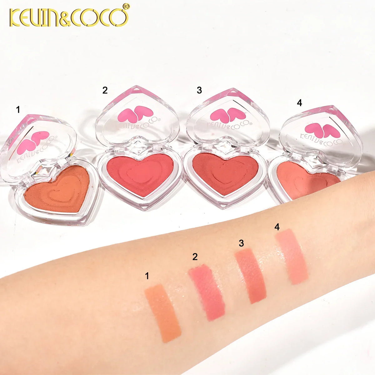 Kevin & coco 4-COLOR Heart Shape Box Airy Mousse Blush - Buy Online in Pakistan at Cosmia.pk