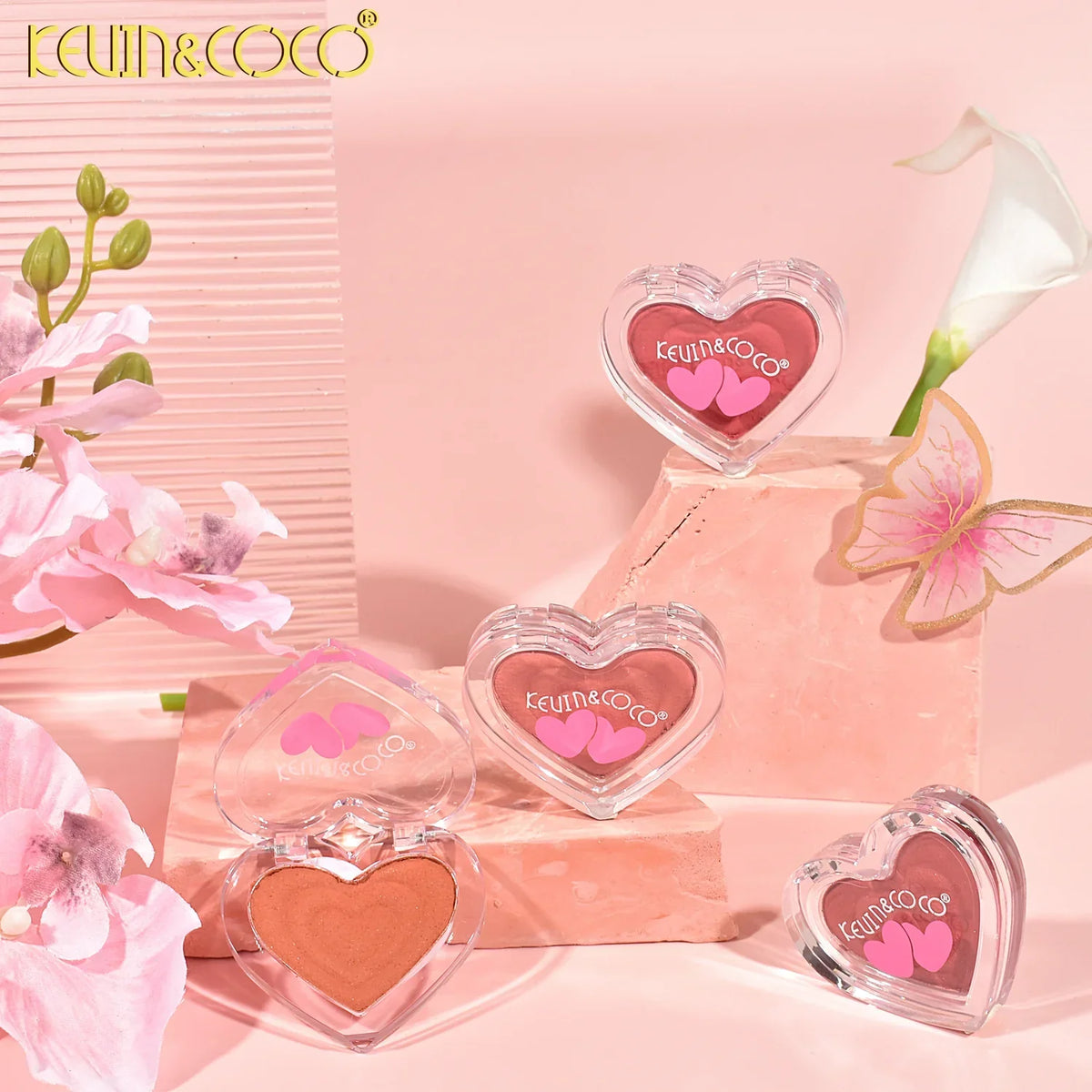 Kevin & coco 4-COLOR Heart Shape Box Airy Mousse Blush - Buy Online in Pakistan at Cosmia.pk