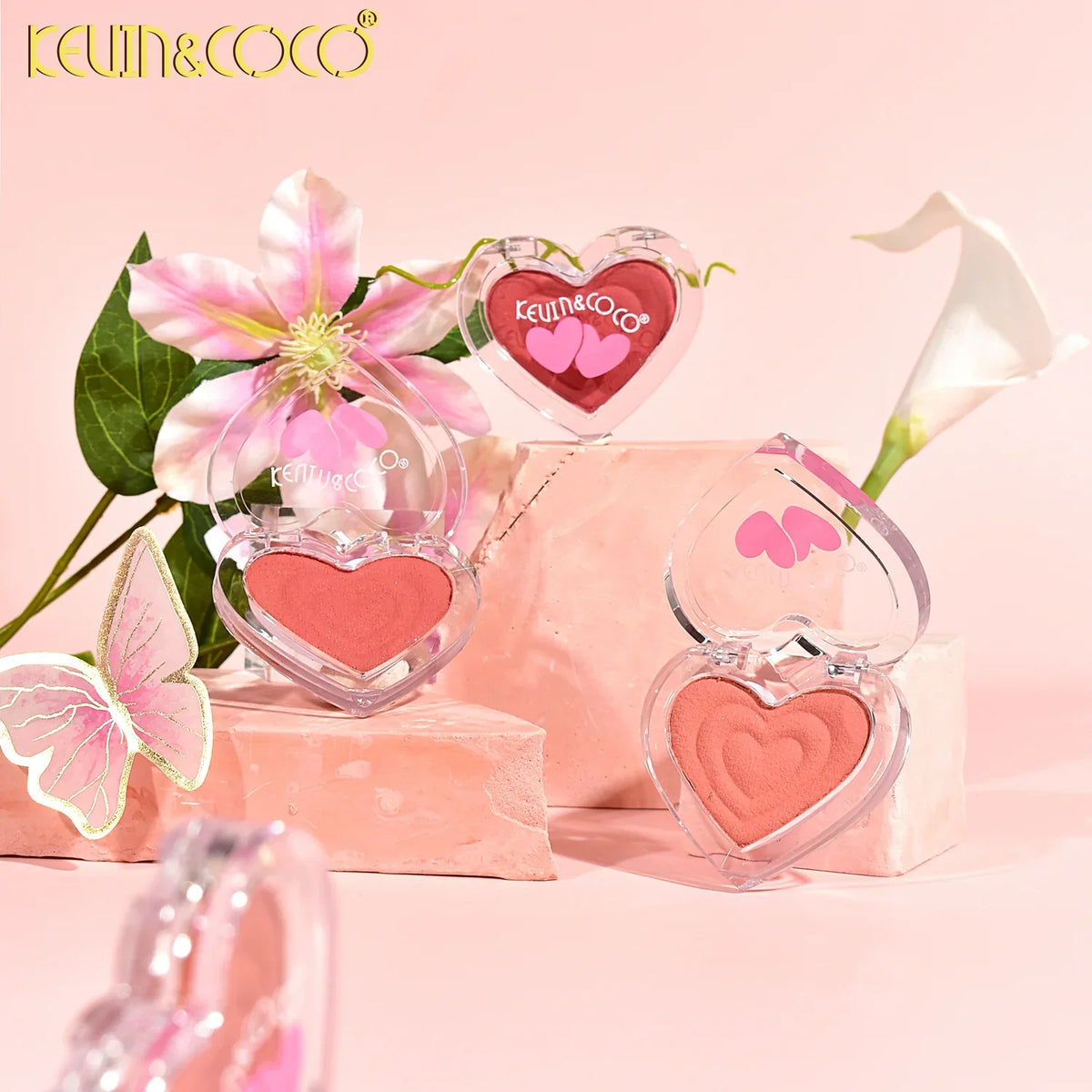 Kevin & coco 4-COLOR Heart Shape Box Airy Mousse Blush - Buy Online in Pakistan at Cosmia.pk