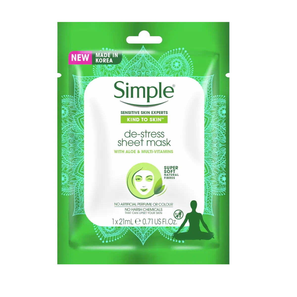 Simple Kind to Skin De‑Stress Sheet Mask - Buy Online in Pakistan at Cosmia.pk
