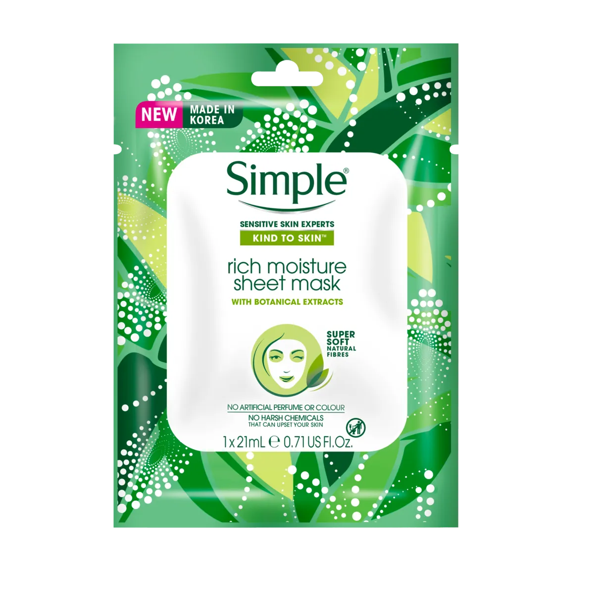 Simple Kind to Skin Rich Moisture Sheet Mask - Buy Online in Pakistan at Cosmia.pk