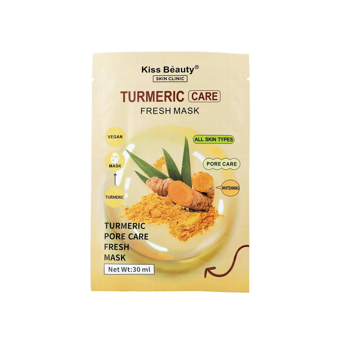 Kiss Beauty Vegan Turmeric Fresh Face Pore Care Mask - Buy Online in Pakistan at Cosmia.pk
